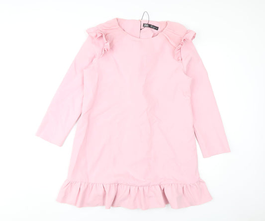 Zara Women's Pink Long Sleeve Dress Size 12