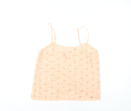 Womens UK Size 10 Topshop Orange Camisole Tank
