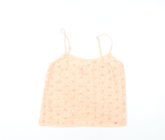Womens UK Size 10 Topshop Orange Camisole Tank