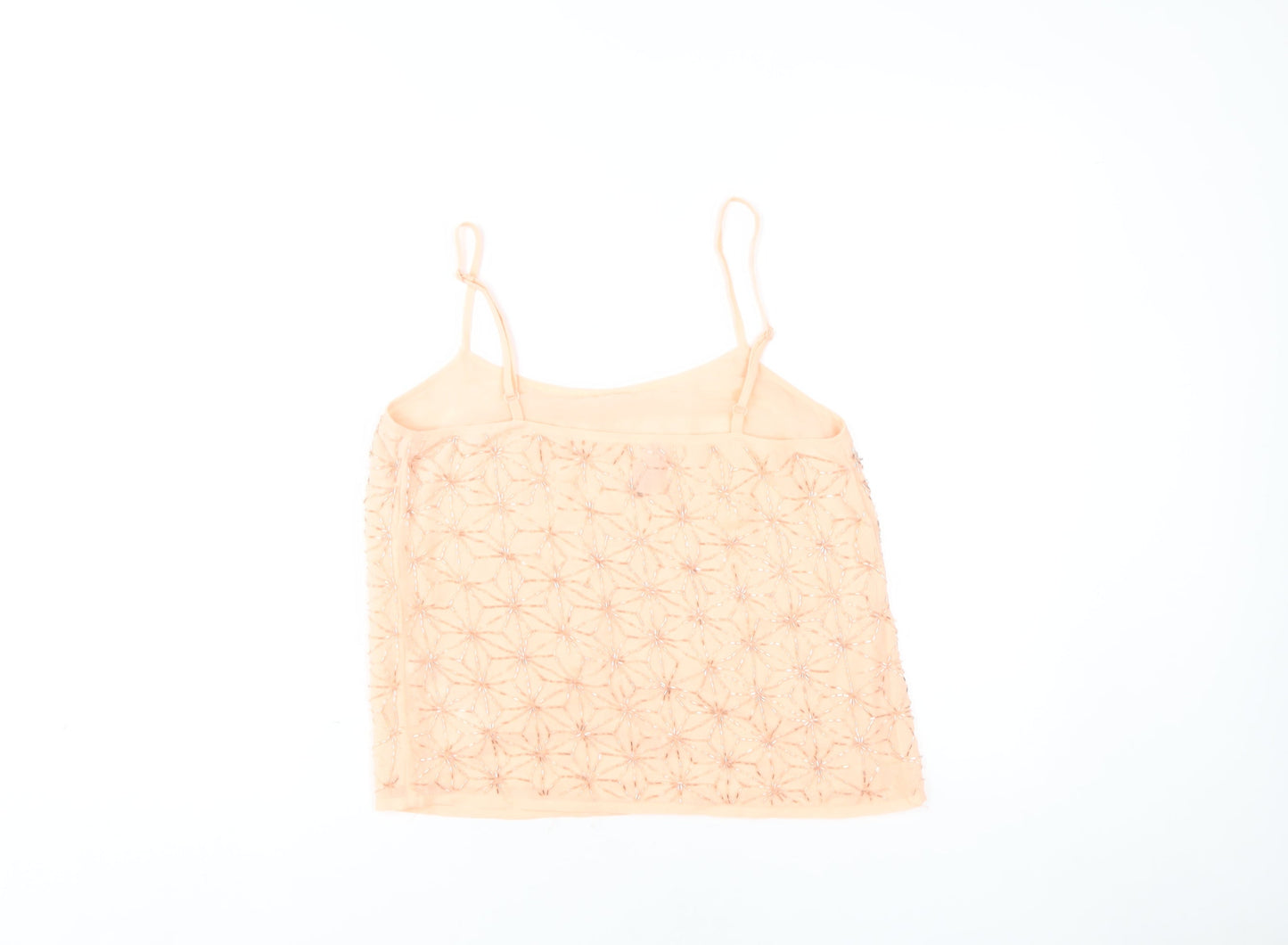 Womens UK Size 10 Topshop Orange Camisole Tank