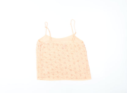 Womens UK Size 10 Topshop Orange Camisole Tank