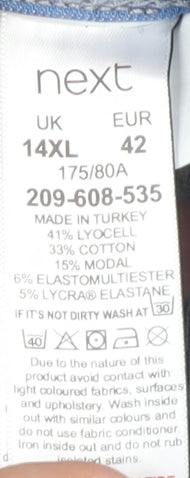 Next Women's Blue Skinny Jeans 14 XL Stretch