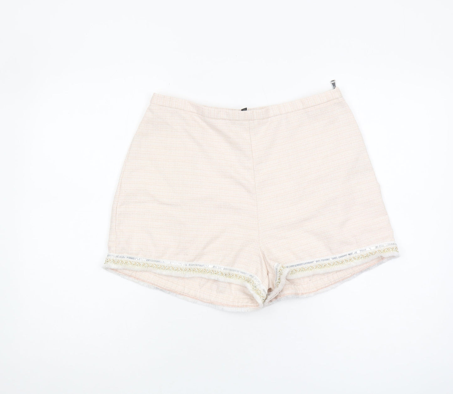River Island Women’s Ivory Shorts, Size 14, Casual Style