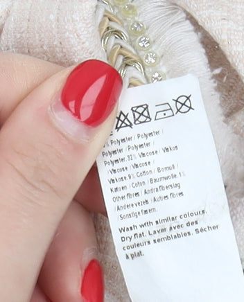 River Island Women’s Ivory Shorts, Size 14, Casual Style