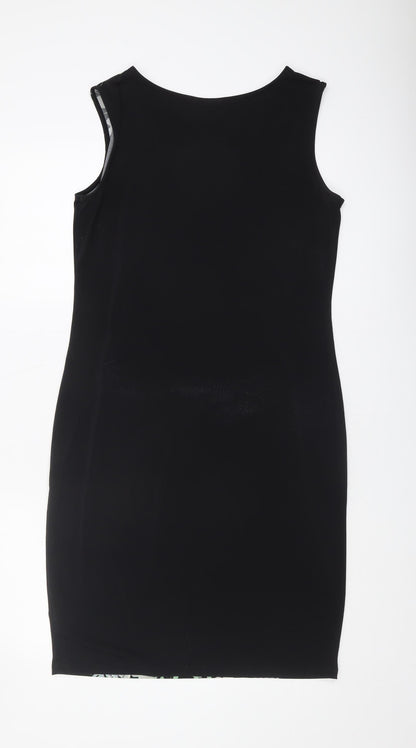Marks and Spencer Women's Black Floral Sheath Dress Size 12