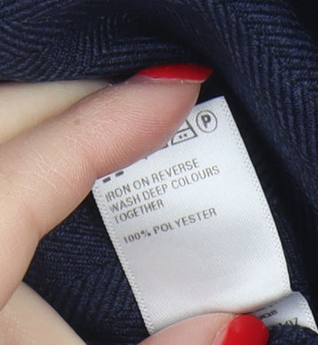 Womens UK Size 10 Marks and Spencer Classic Fit Cropped Blue Trousers