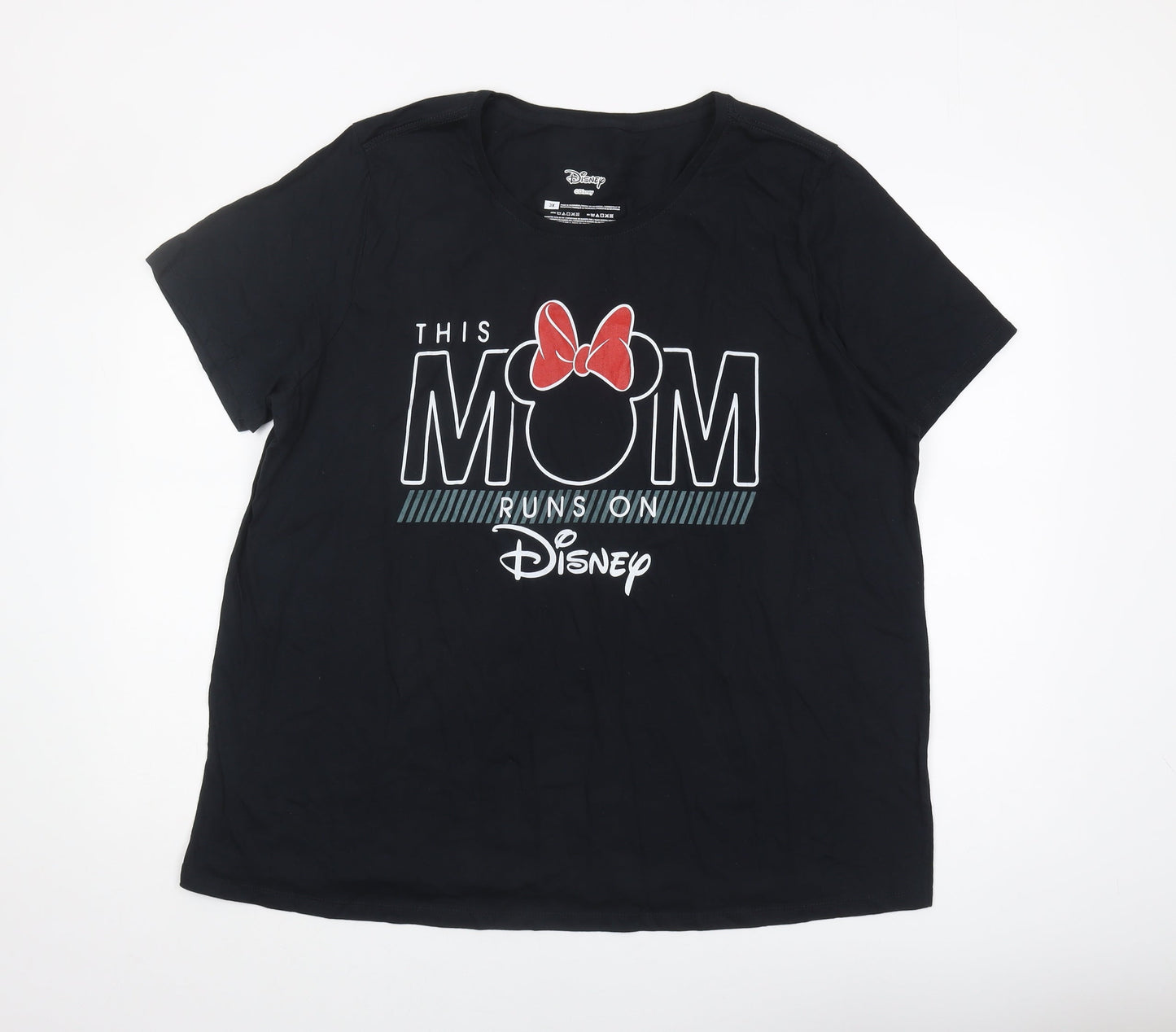 Womens UK Size 3XL Disney Black  T-Shirt