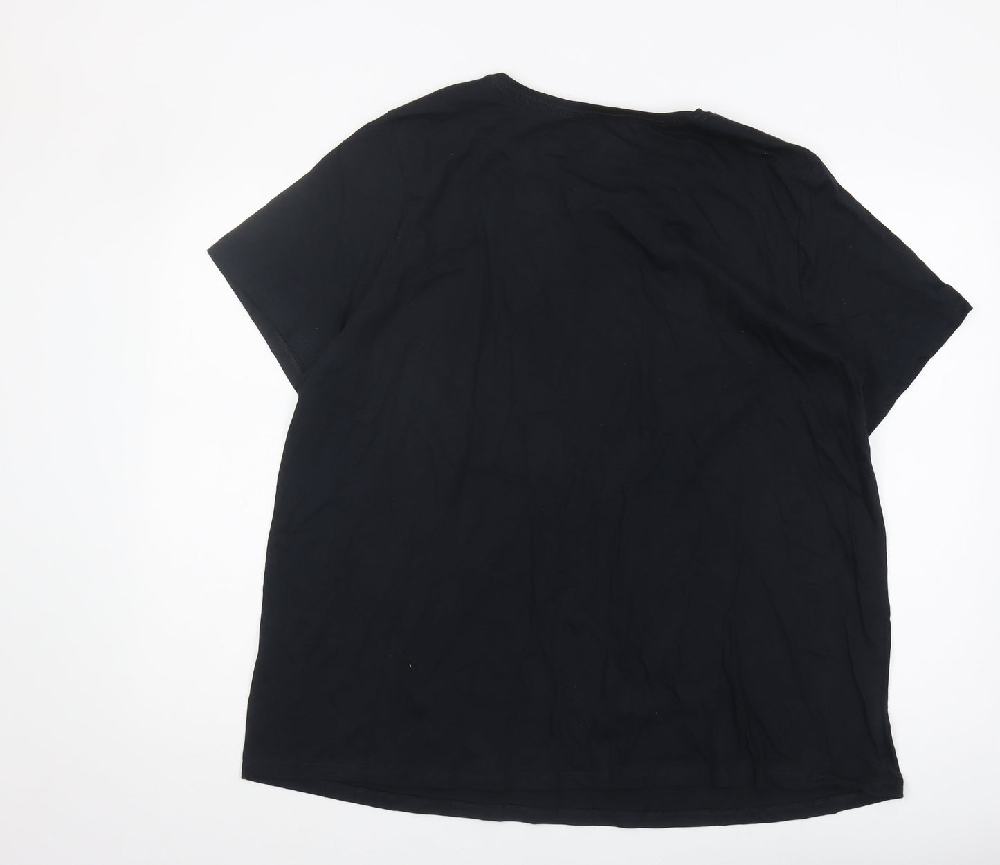 Womens UK Size 3XL Disney Black  T-Shirt