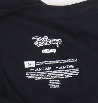 Womens UK Size 3XL Disney Black  T-Shirt