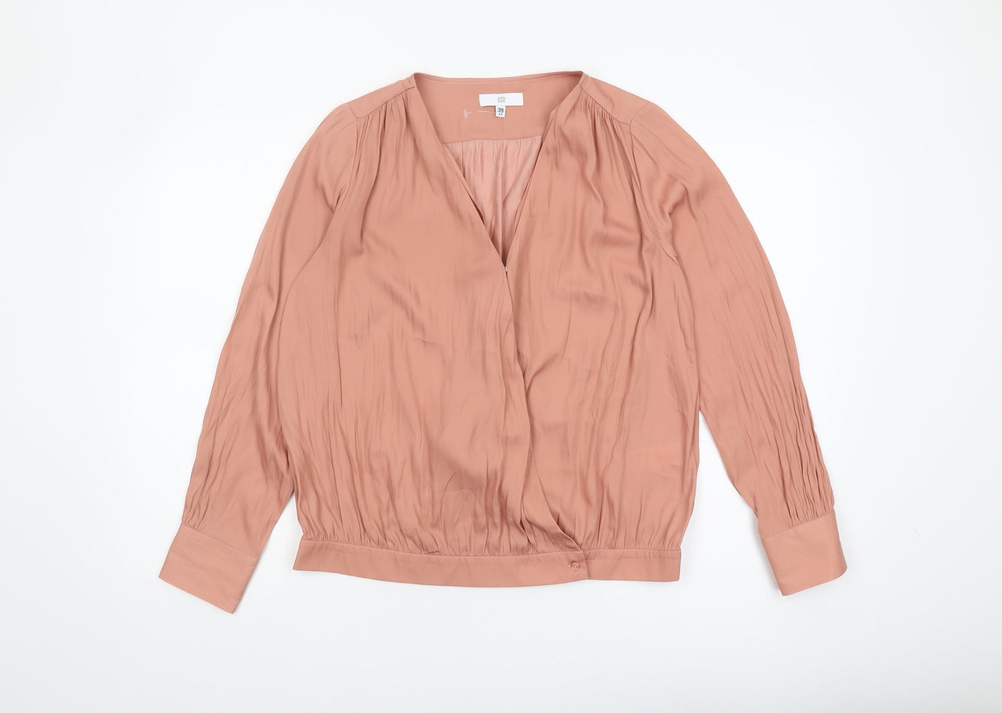 Womens UK Size 10 La Redoute Pink Wrap Blouse