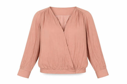 Womens UK Size 10 La Redoute Pink Wrap Blouse