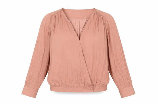 Womens UK Size 10 La Redoute Pink Wrap Blouse