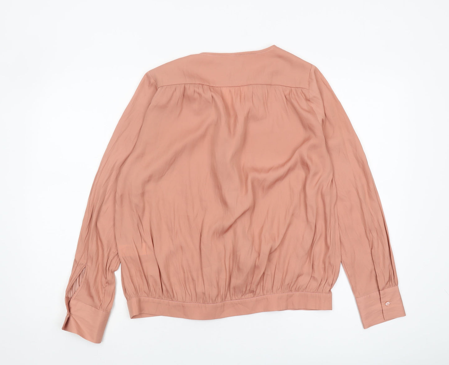 Womens UK Size 10 La Redoute Pink Wrap Blouse