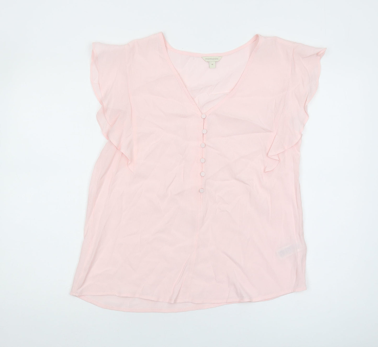 Womens UK Size M Monsoon Pink Basic Blouse