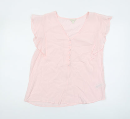 Womens UK Size M Monsoon Pink Basic Blouse