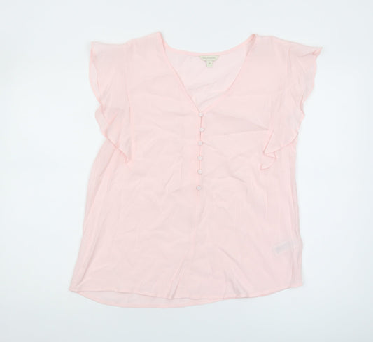 Womens UK Size M Monsoon Pink Basic Blouse