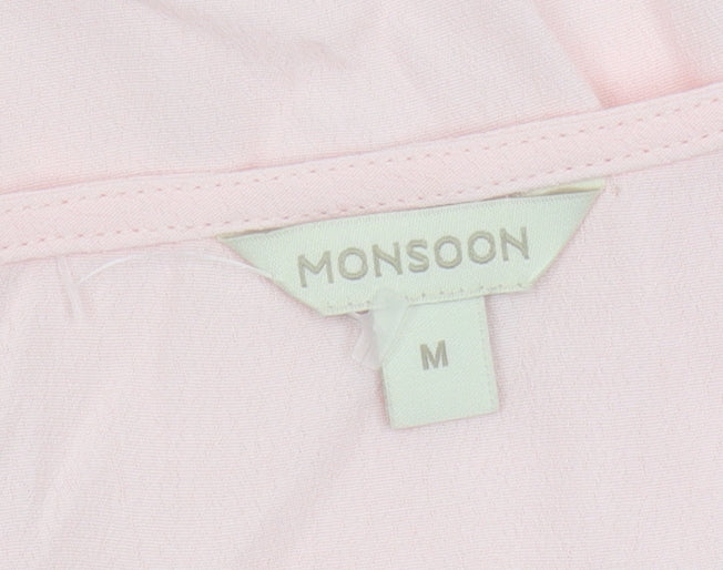 Womens UK Size M Monsoon Pink Basic Blouse