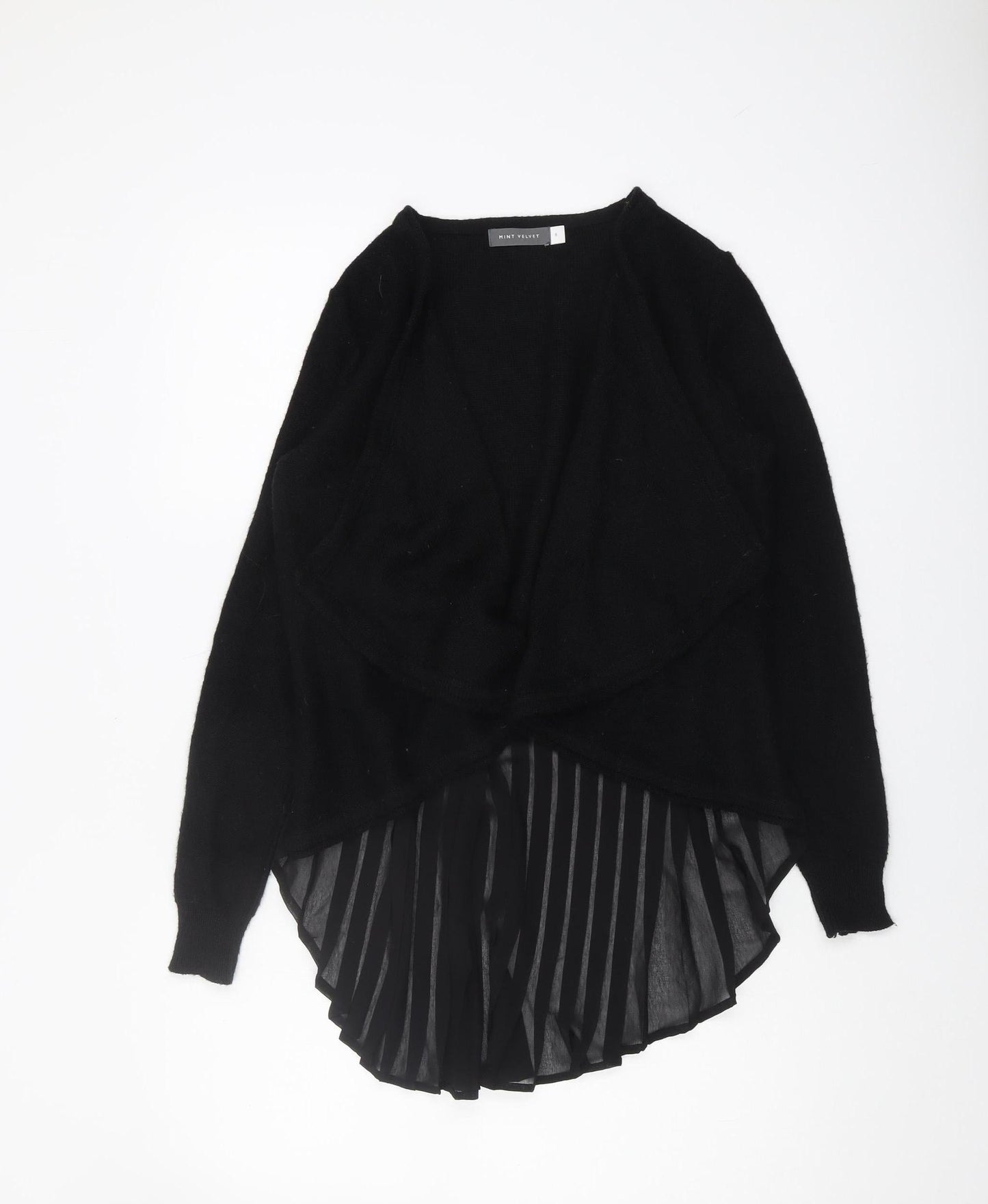 Womens UK Size 8 Mint Velvet Black Cardigan Jumper