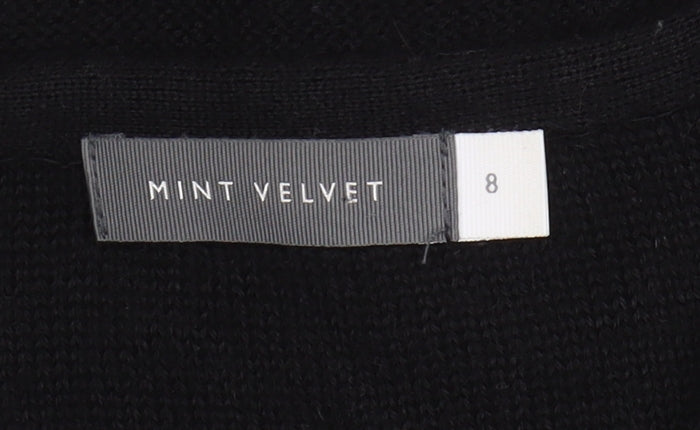 Womens UK Size 8 Mint Velvet Black Cardigan Jumper