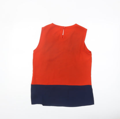 Jasper Conran Women's Red Colourblock Blouse Size 8
