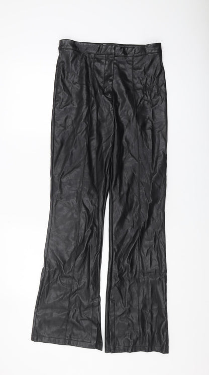 ASOS DESIGN Women's Black Faux Leather Trousers