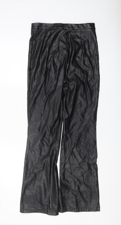 ASOS DESIGN Women's Black Faux Leather Trousers