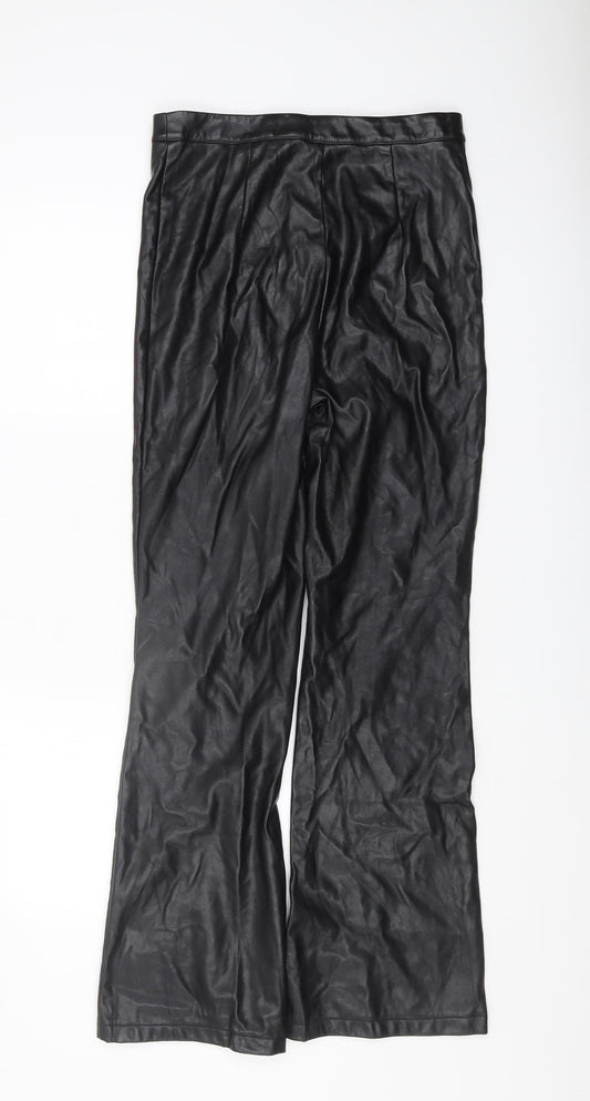 ASOS DESIGN Women's Black Faux Leather Trousers