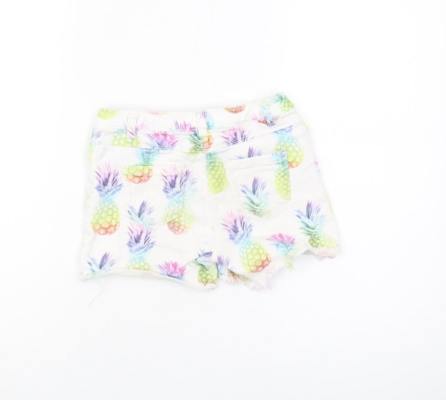 Next Girls Multicoloured Pineapple Print Shorts, 7 Years