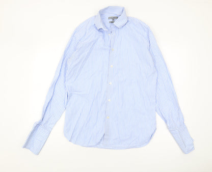 Austin Reed Men's Blue Striped Shirt, Size 15.5, Long Sleeve