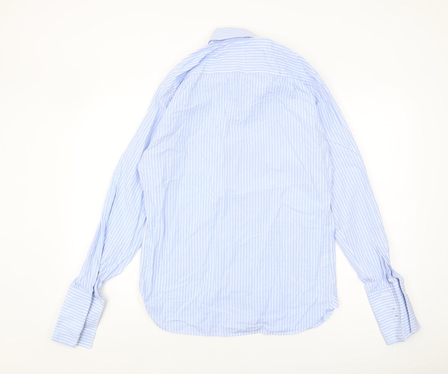 Austin Reed Men's Blue Striped Shirt, Size 15.5, Long Sleeve