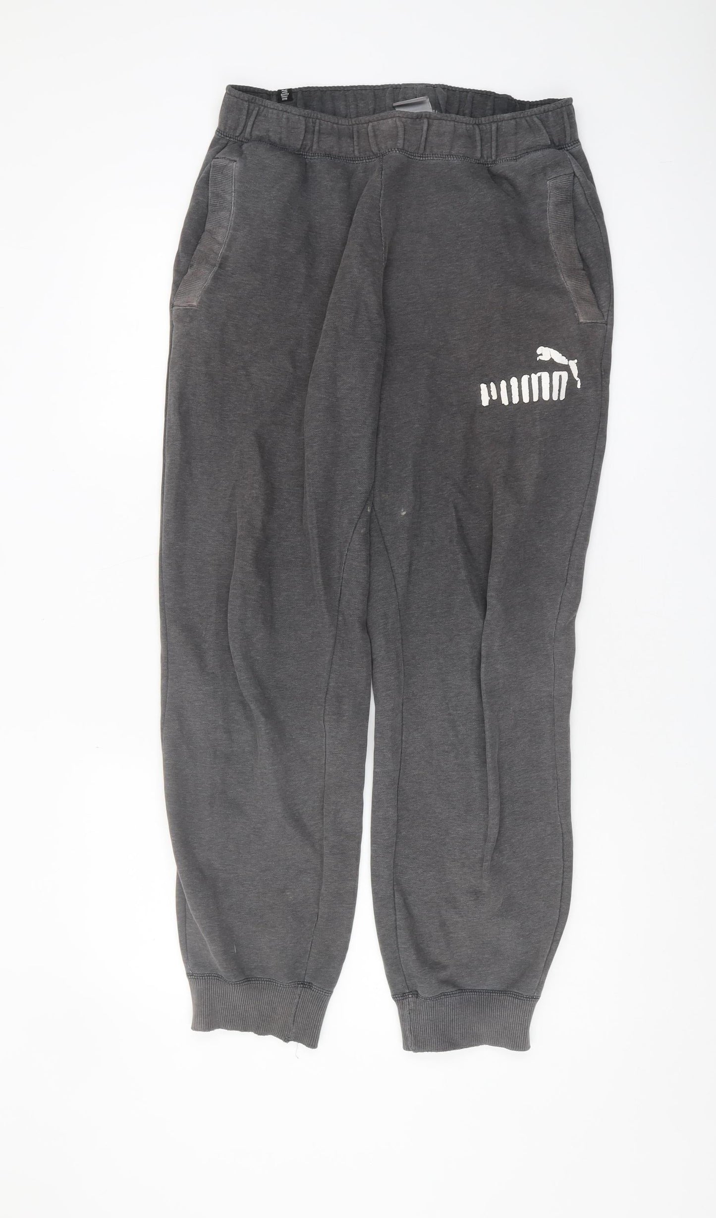 Puma Men's Grey Jogger Trousers - M, Casual Sportswear