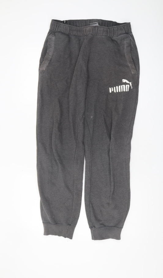 Puma Men's Grey Jogger Trousers - M, Casual Sportswear