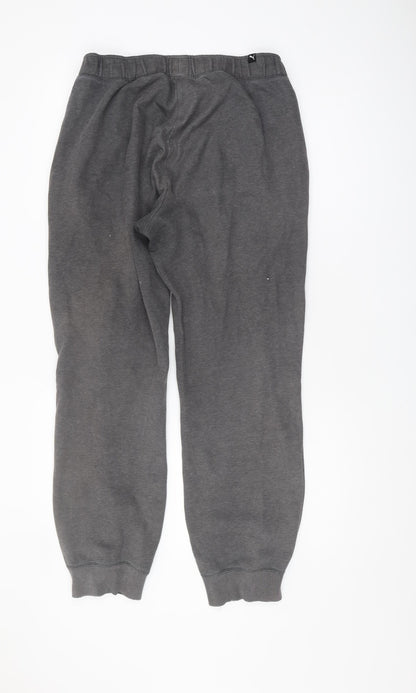 Puma Men's Grey Jogger Trousers - M, Casual Sportswear
