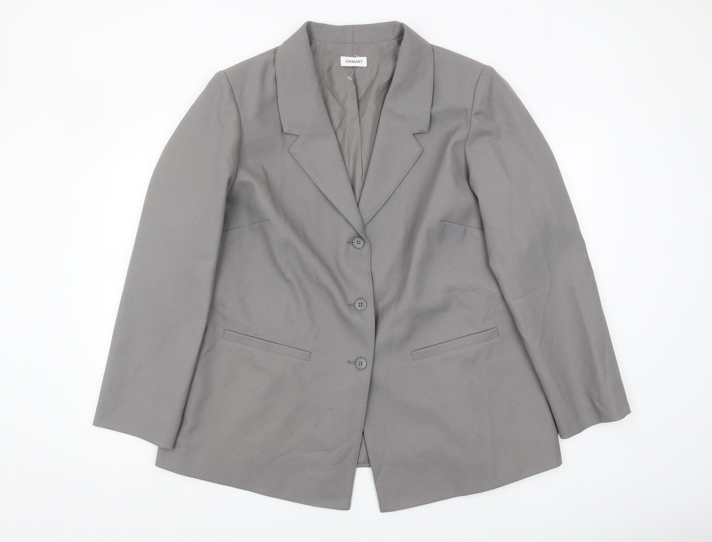 Damart Women's Grey Blazer Size 20 Classic Style