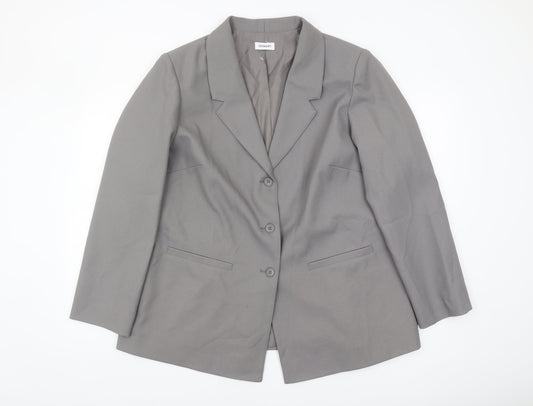Damart Women's Grey Blazer Size 20 Classic Style