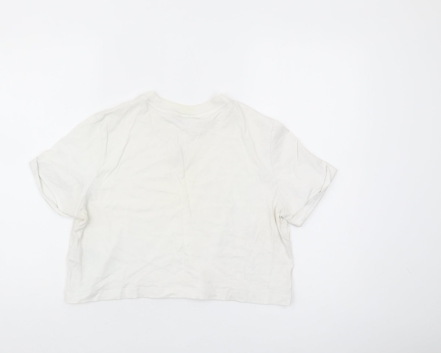 Womens UK Size 18 adidas White Cropped T-Shirt