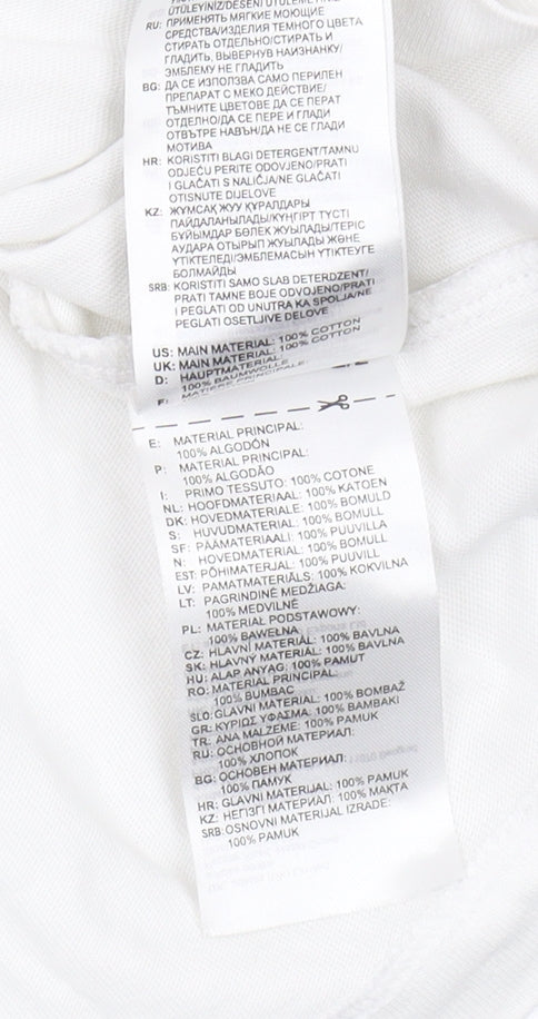 Womens UK Size 18 adidas White Cropped T-Shirt