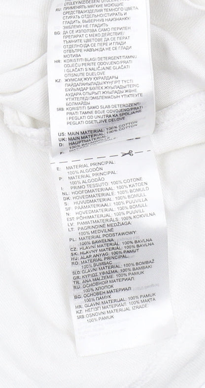 Womens UK Size 18 adidas White Cropped T-Shirt