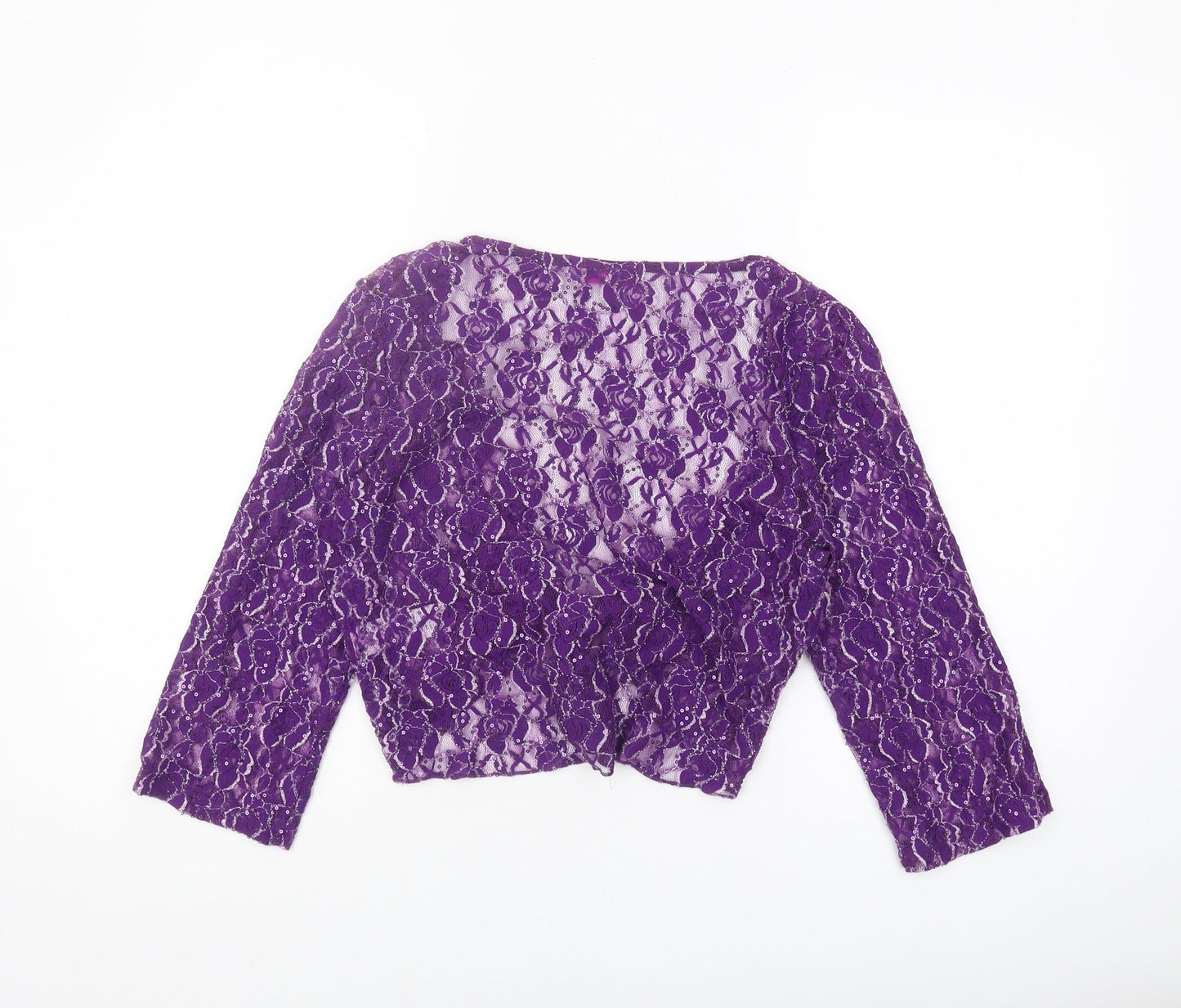 Womens UK Size 14 Marks and Spencer Purple Wrap Blouse