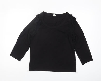 Womens UK Size 12 River Island Black  T-Shirt