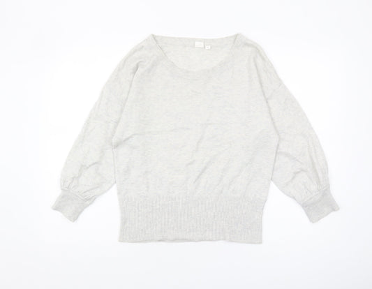 Gap Women's Grey Wool Jumper, Size S, Regular Fit