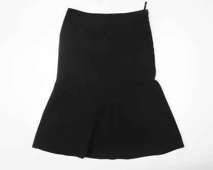 BHS Women's Black Trumpet Midi Skirt Size 16