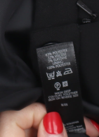 BHS Women's Black Trumpet Midi Skirt Size 16