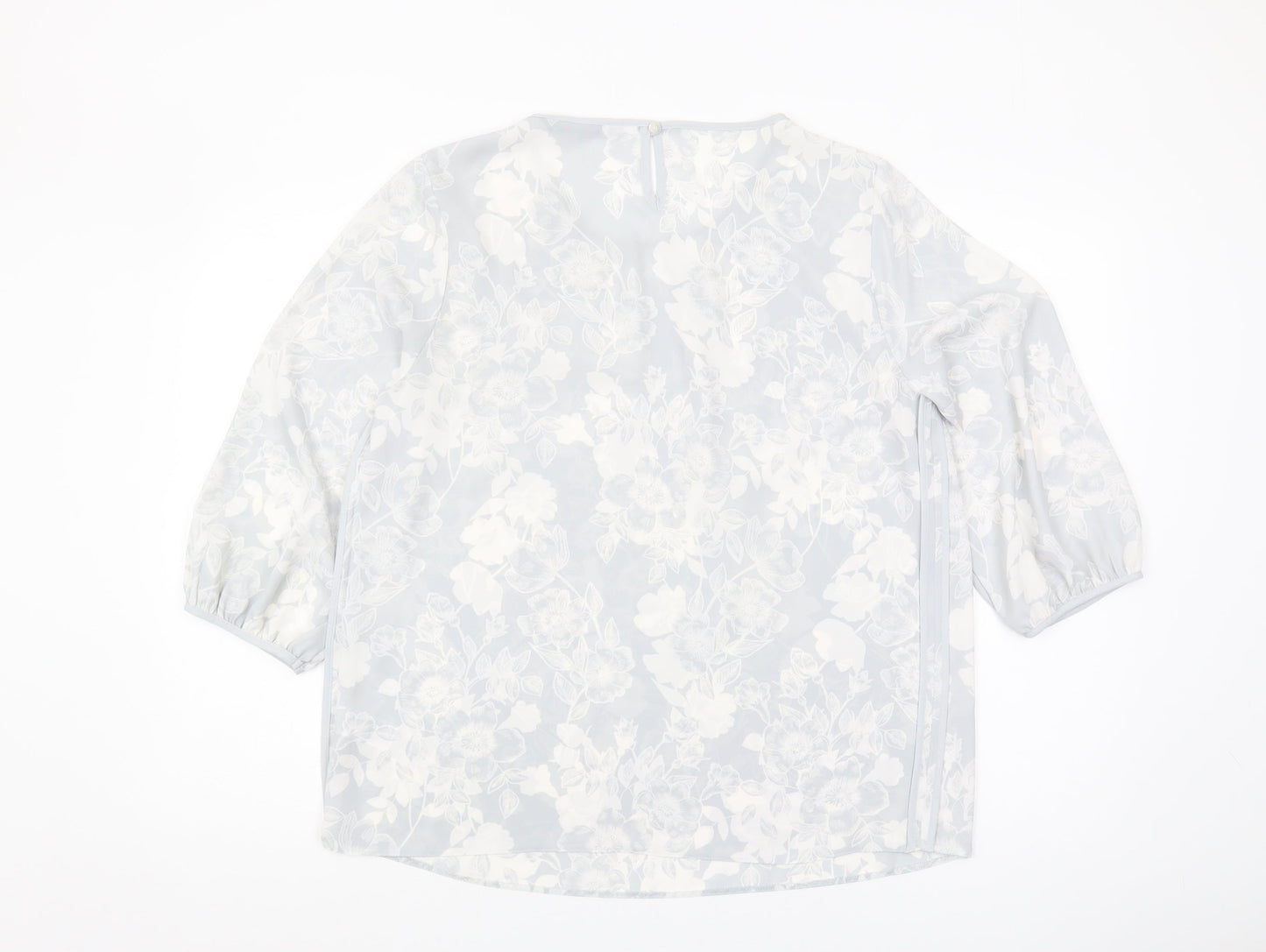 Bonmarché Women's White Floral Blouse Size 14