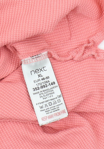 Next Women's Pink Top - Size 20, Short Sleeve