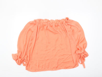 Womens UK Size 10 Izabel London Orange  Blouse