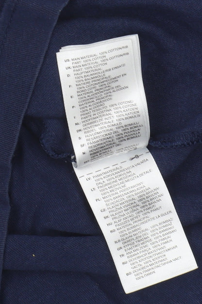 Adidas Men's Blue Small Crew Neck Logo T-Shirt