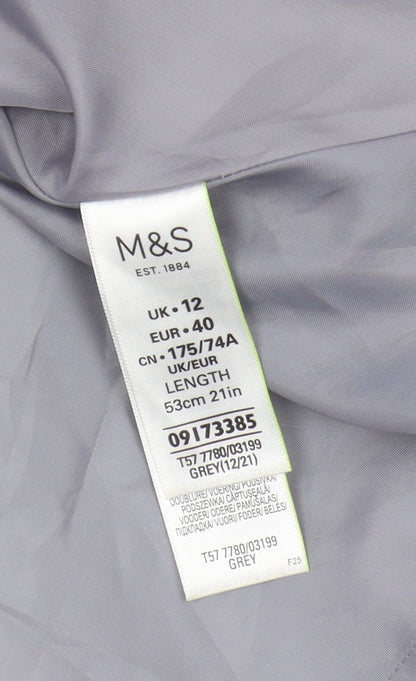 Marks and Spencer Women Grey Pencil Skirt Size 12