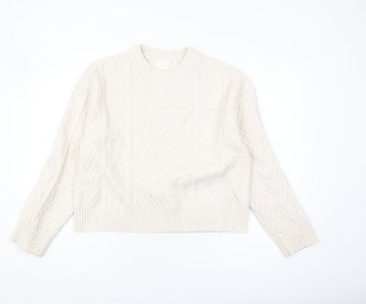 Womens UK Size 12 H&M Beige Jumper Jumper