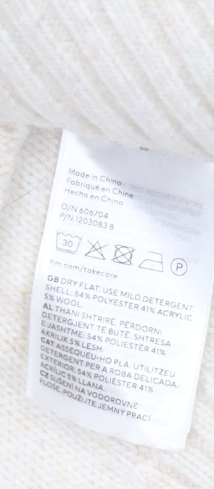 Womens UK Size 12 H&M Beige Jumper Jumper